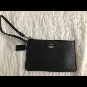 Coach shimmer wristlet